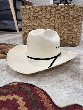 Resistol 10x straw long cattleman cowboy hat 7 5/8